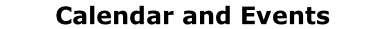 Calendar and Events